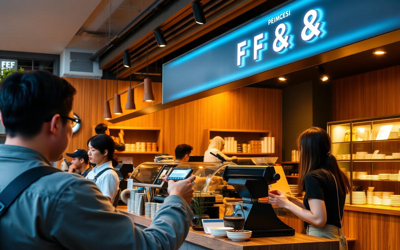 Counter staff using the new POS adapter against legacy hardware